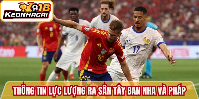 Thông tin lực lượng ra sân của 2 đội Tây Ban Nha và Pháp